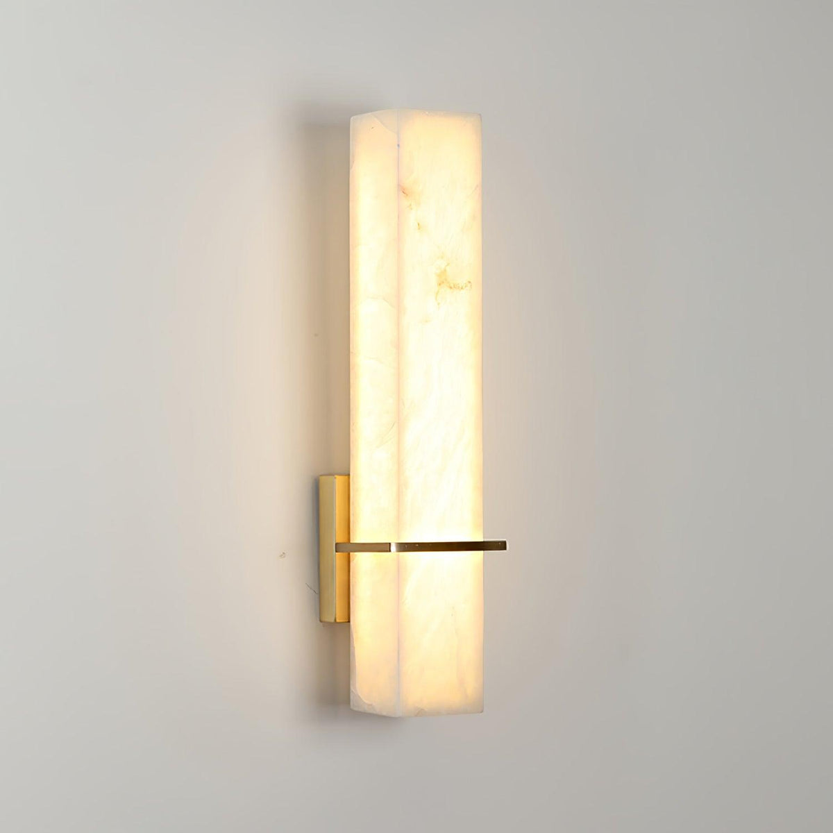 Eiriaya wandlamp wit albast messing modern kubus