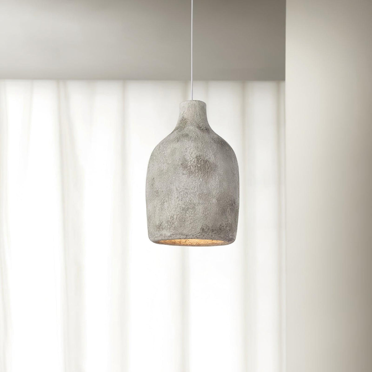 Avenelelia industriële artistieke hanglamp in grijs en bruin