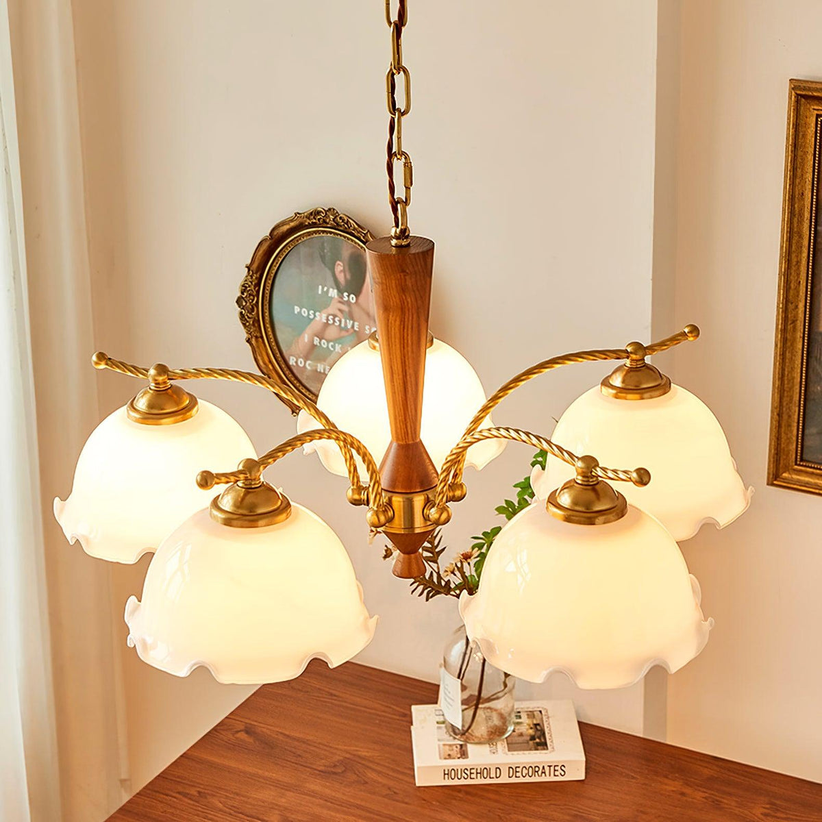 Daisy Vintage glas Kroonluchter