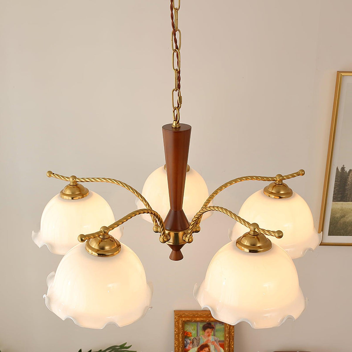 Daisy Vintage glas Kroonluchter