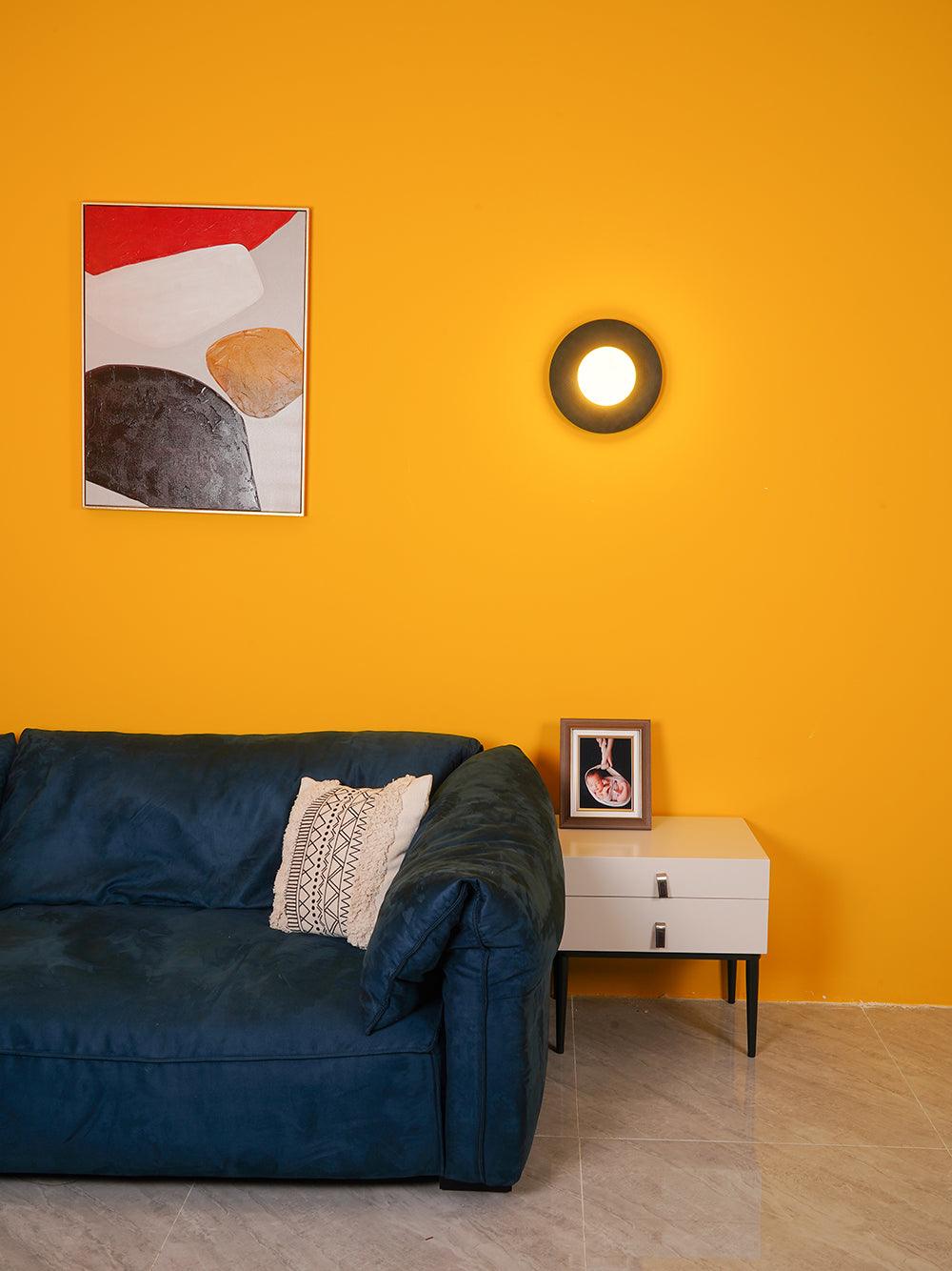 Elem modern Minimalistisch Rond Kunstzinnig Messing Glas Wandlamp