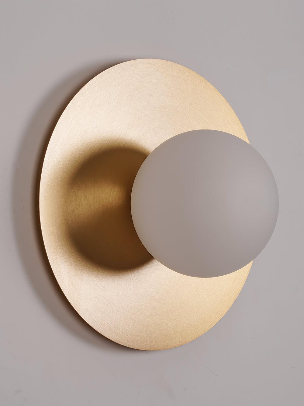 Elem modern Minimalistisch Rond Kunstzinnig Messing Glas Wandlamp