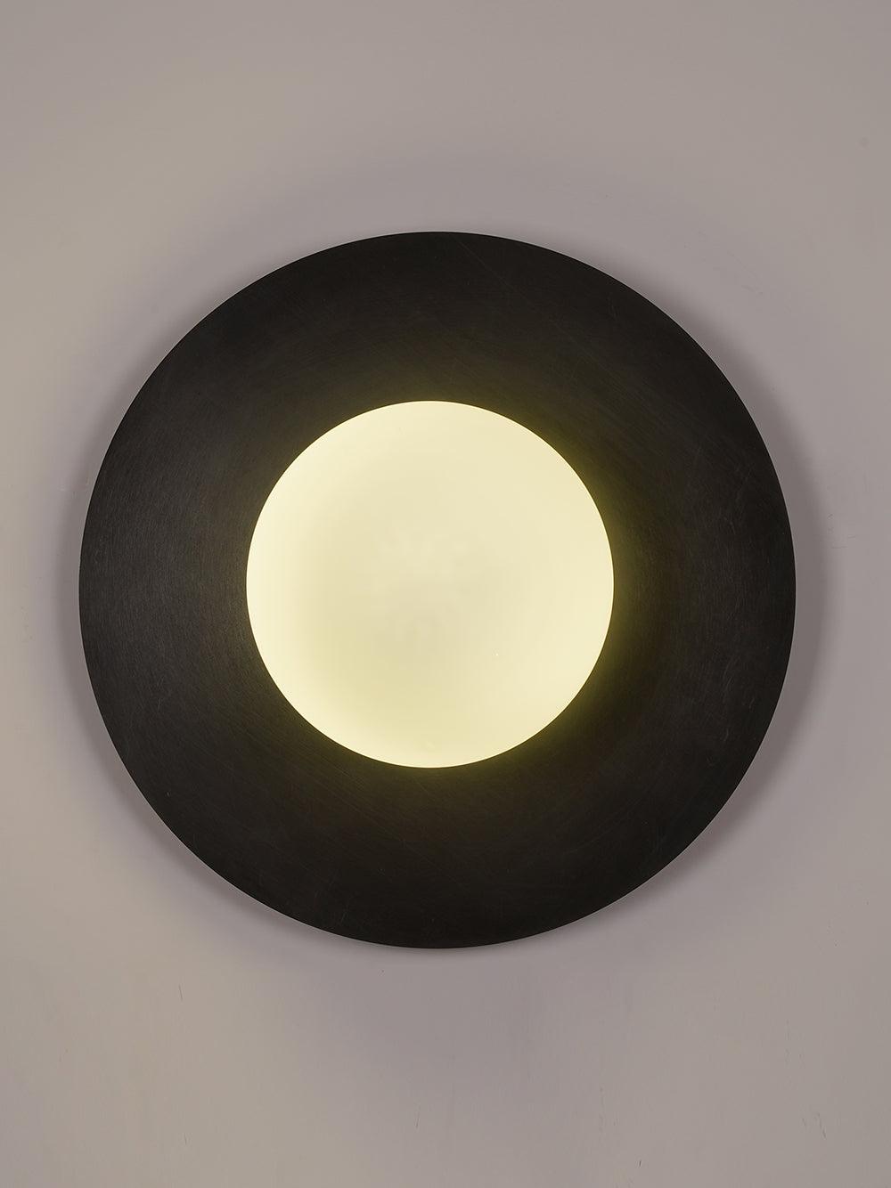 Elem modern Minimalistisch Rond Kunstzinnig Messing Glas Wandlamp