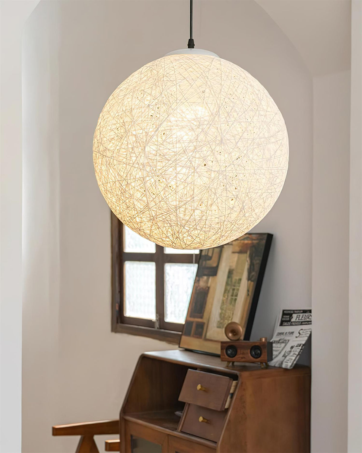 Rovira rotan hanglamp van henneprotan bol bohemien