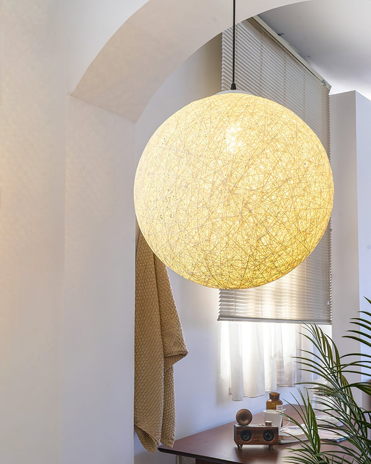 Rovira rotan hanglamp van henneprotan bol bohemien