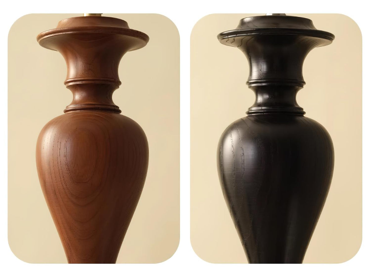 Elviora Kroonluchter van Hout en glas Mid-Century