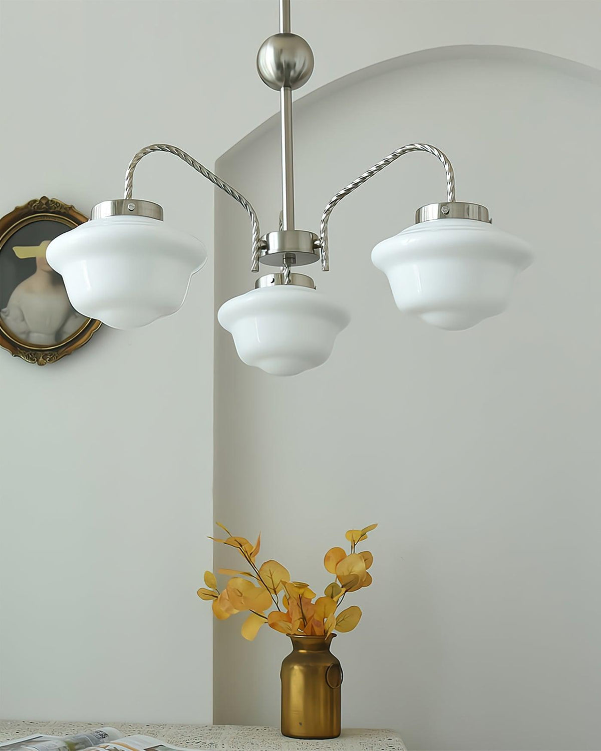 Curinel Vintage Chroom glas Kroonluchter