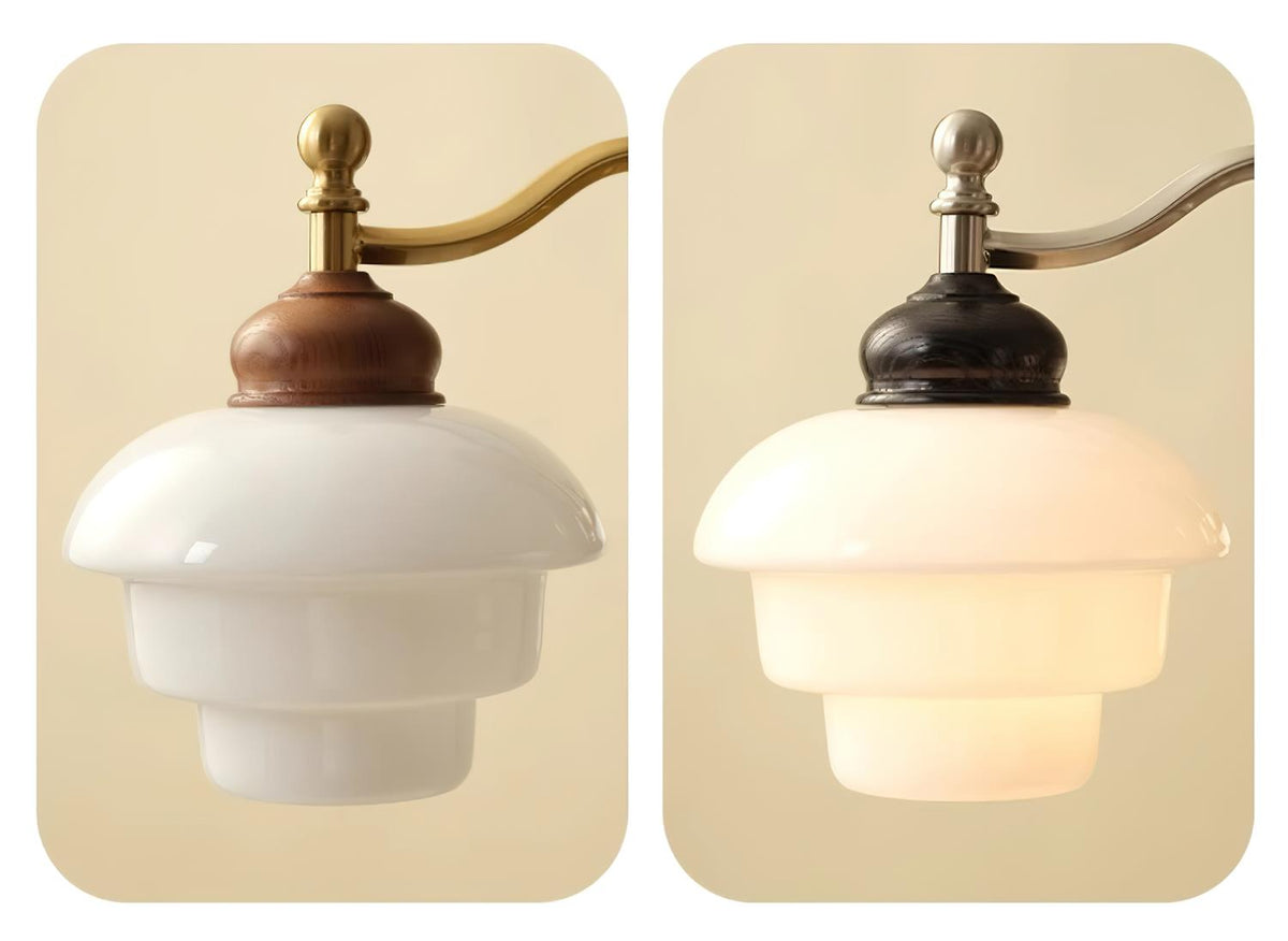 Elviora Kroonluchter van Hout en glas Mid-Century