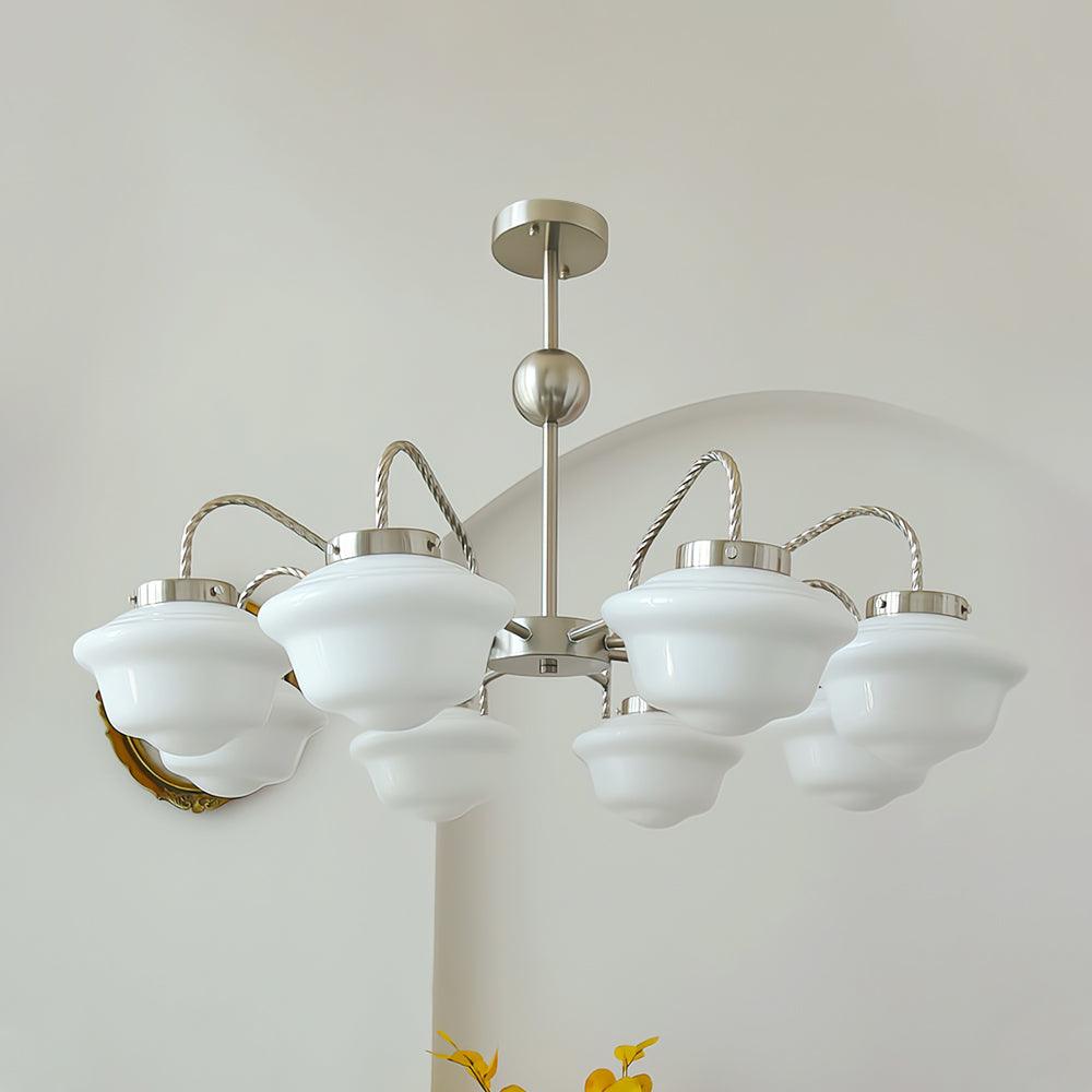 Curinel Vintage Chroom glas Kroonluchter