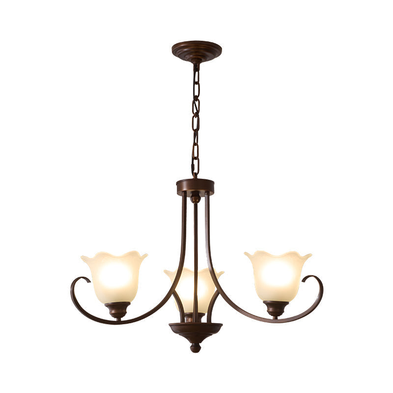 Nydorisra elegantie Vintage Bloemmotief glas Kroonluchter