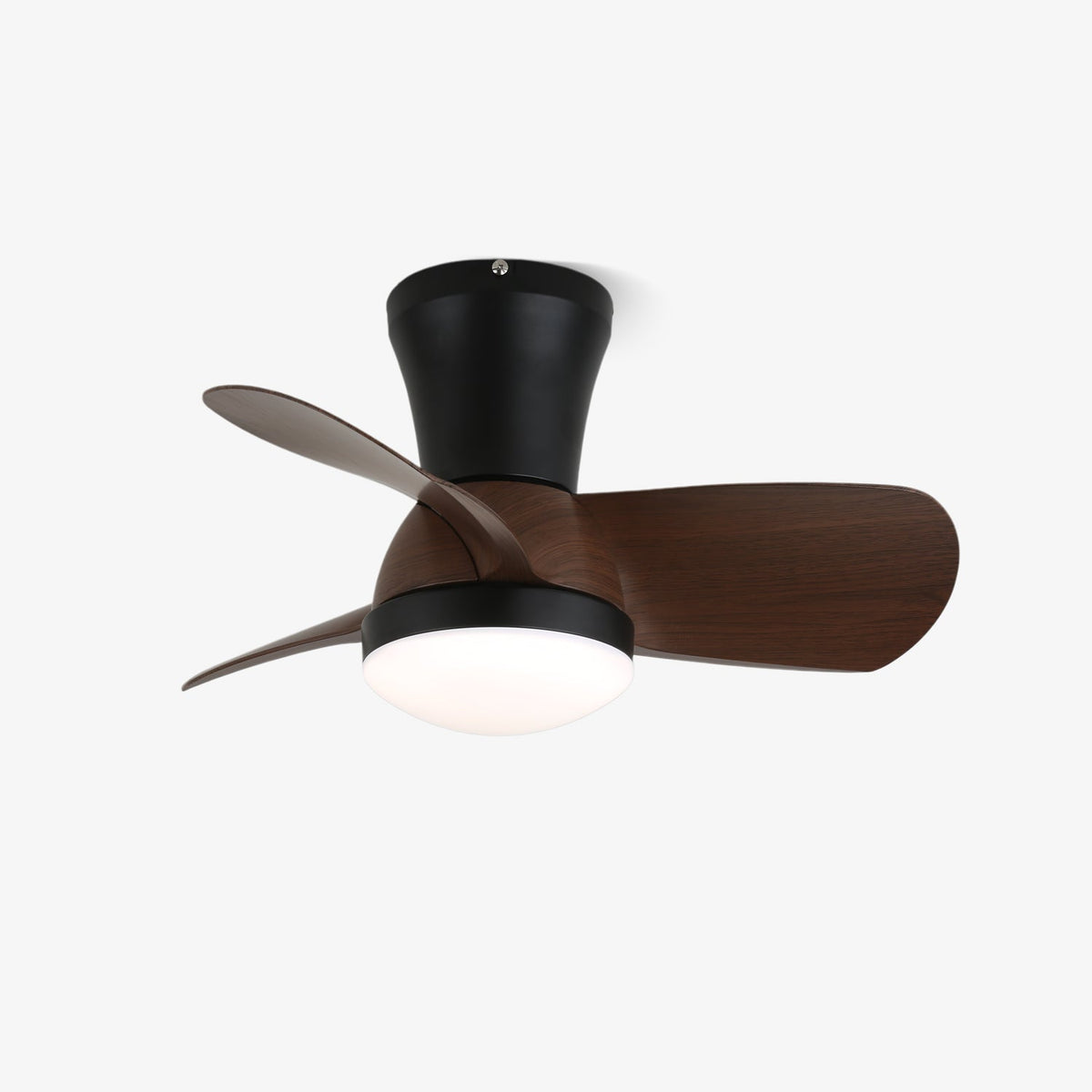 Aldaira Moderne plafondventilator met verlichting van walnoothout