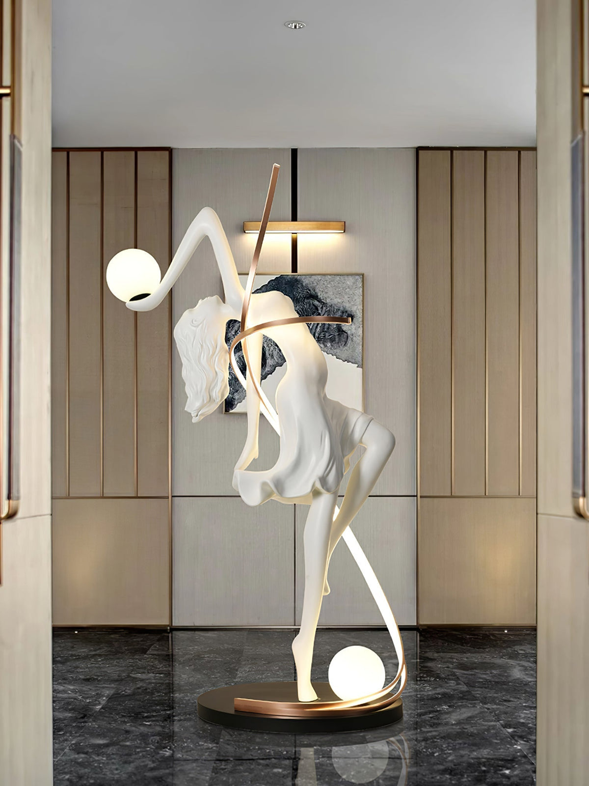 Mirorelia vloerlamp Goddess Statue elegant