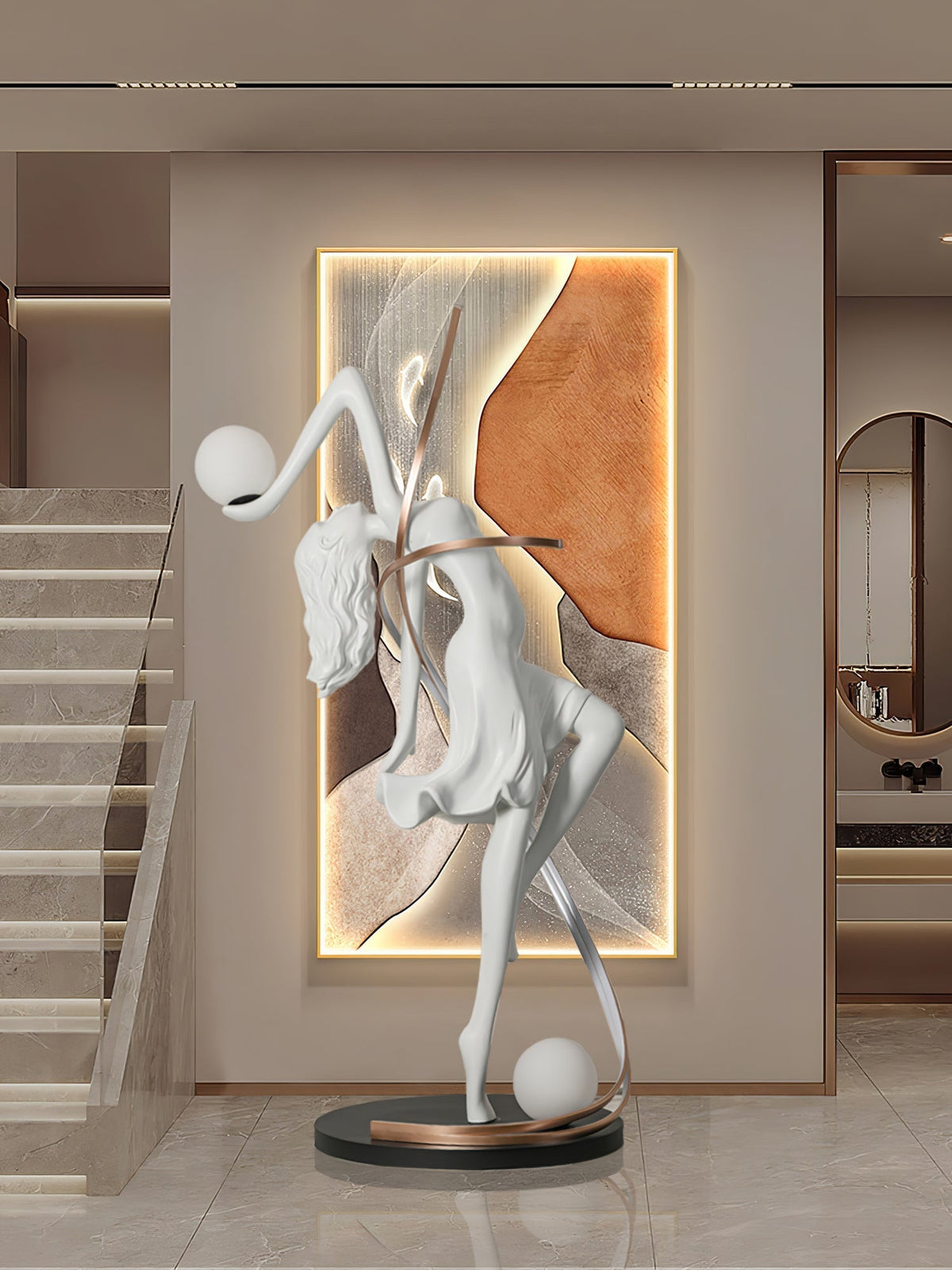 Mirorelia vloerlamp Goddess Statue elegant