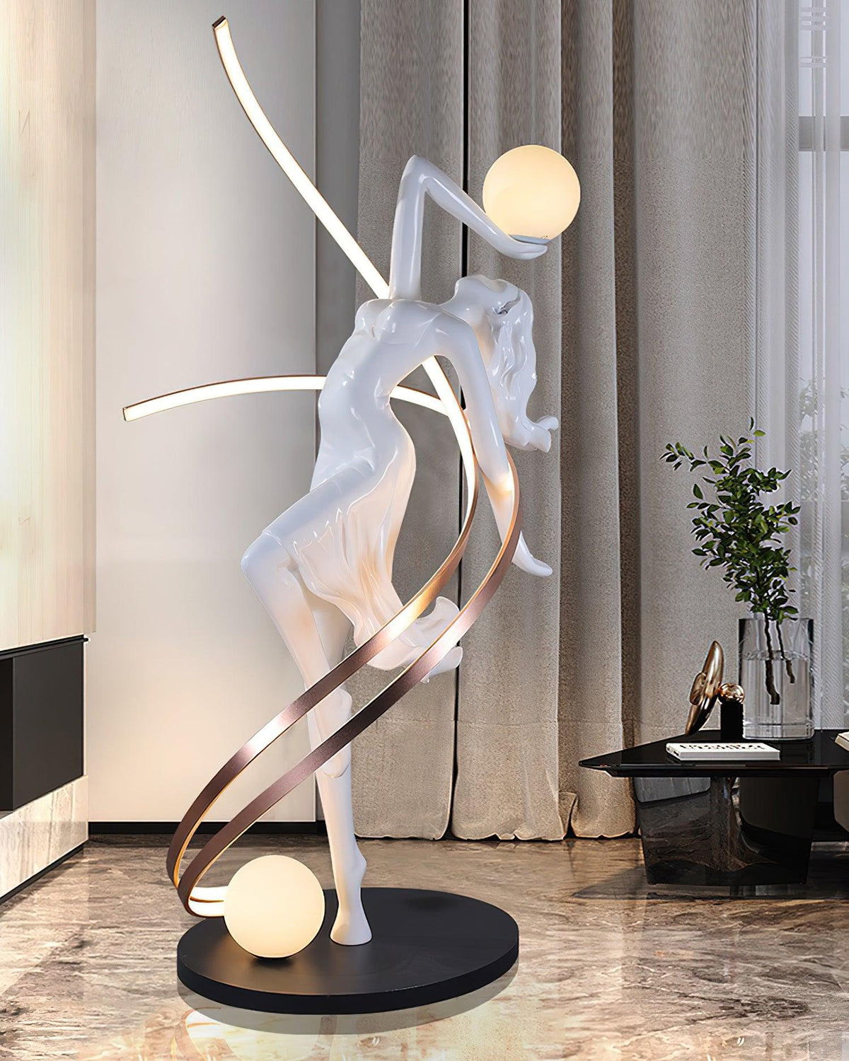 Mirorelia vloerlamp Goddess Statue elegant