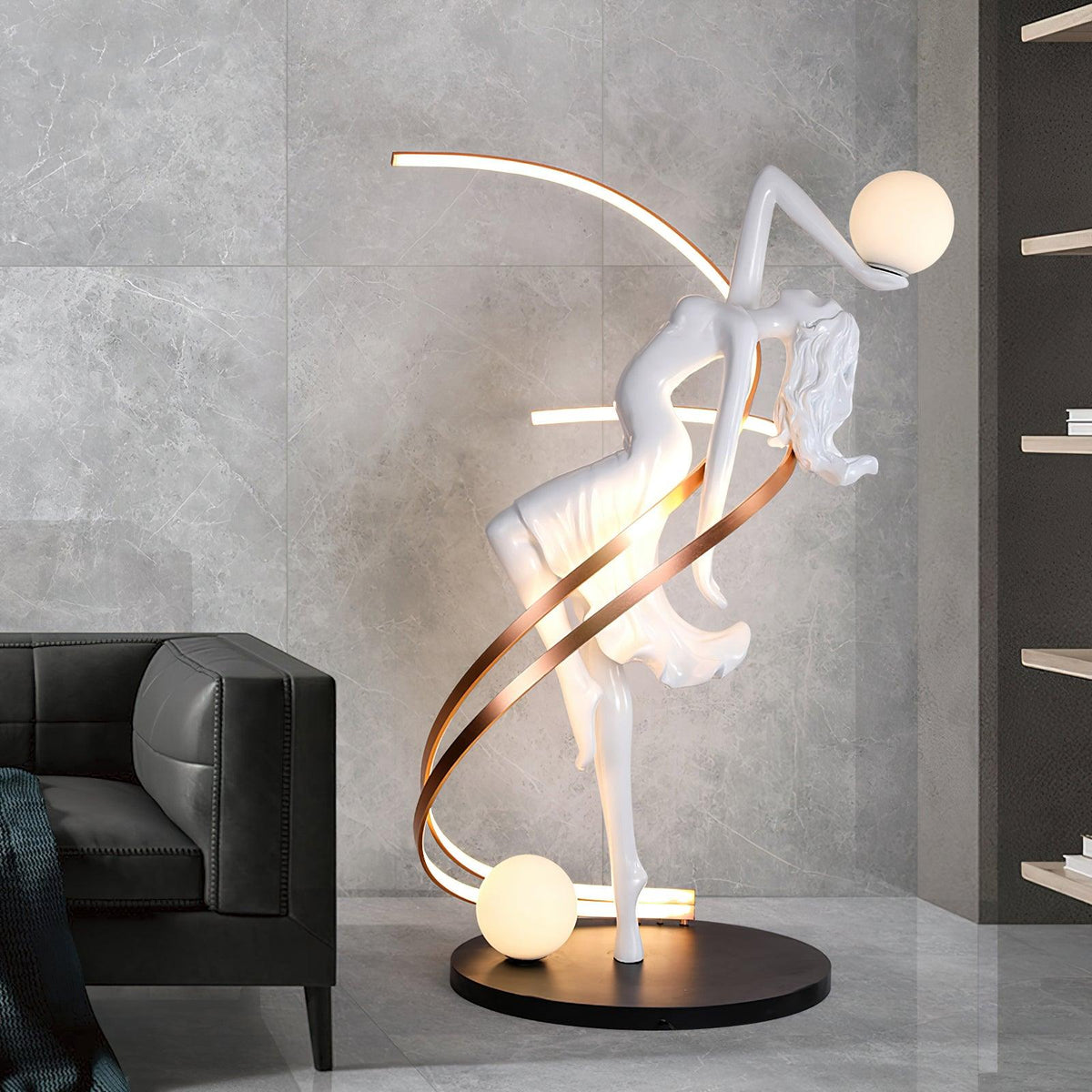Mirorelia vloerlamp Goddess Statue elegant