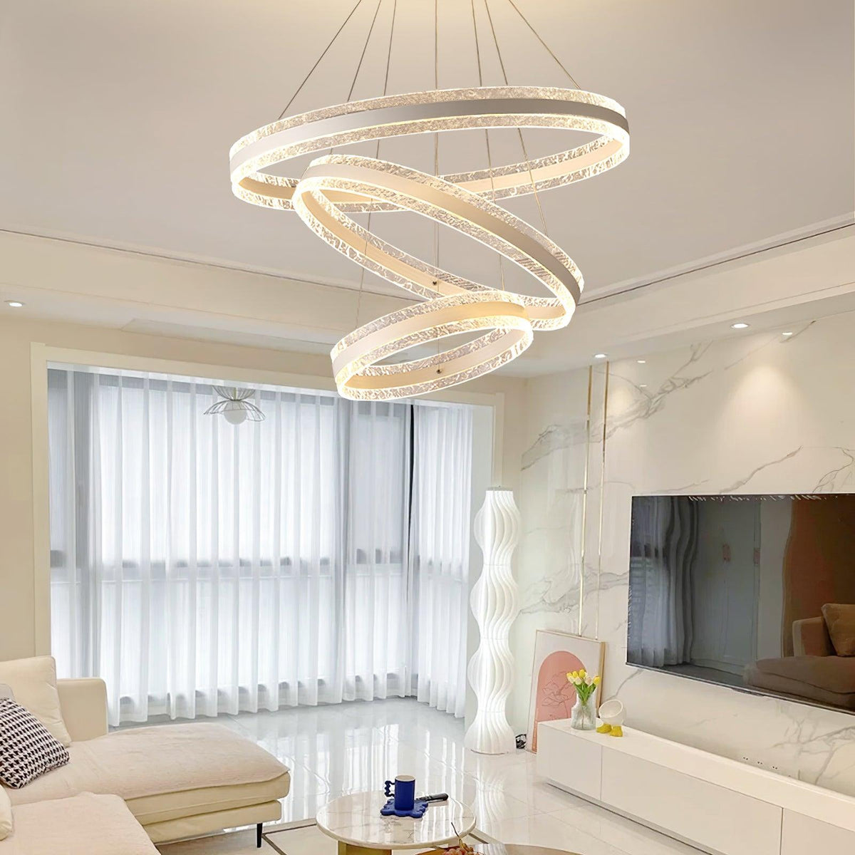 Aroxen Hanglamp modern LED Cirkelringen
