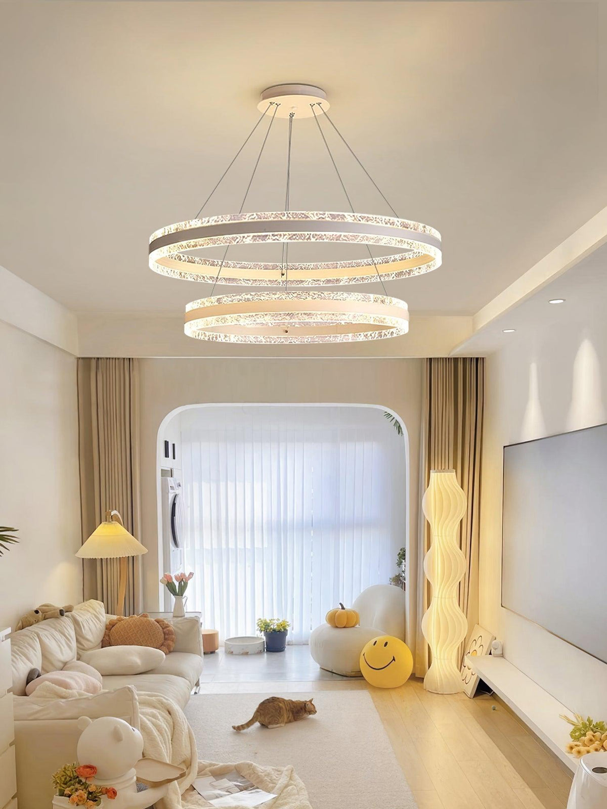 Aroxen Hanglamp modern LED Cirkelringen