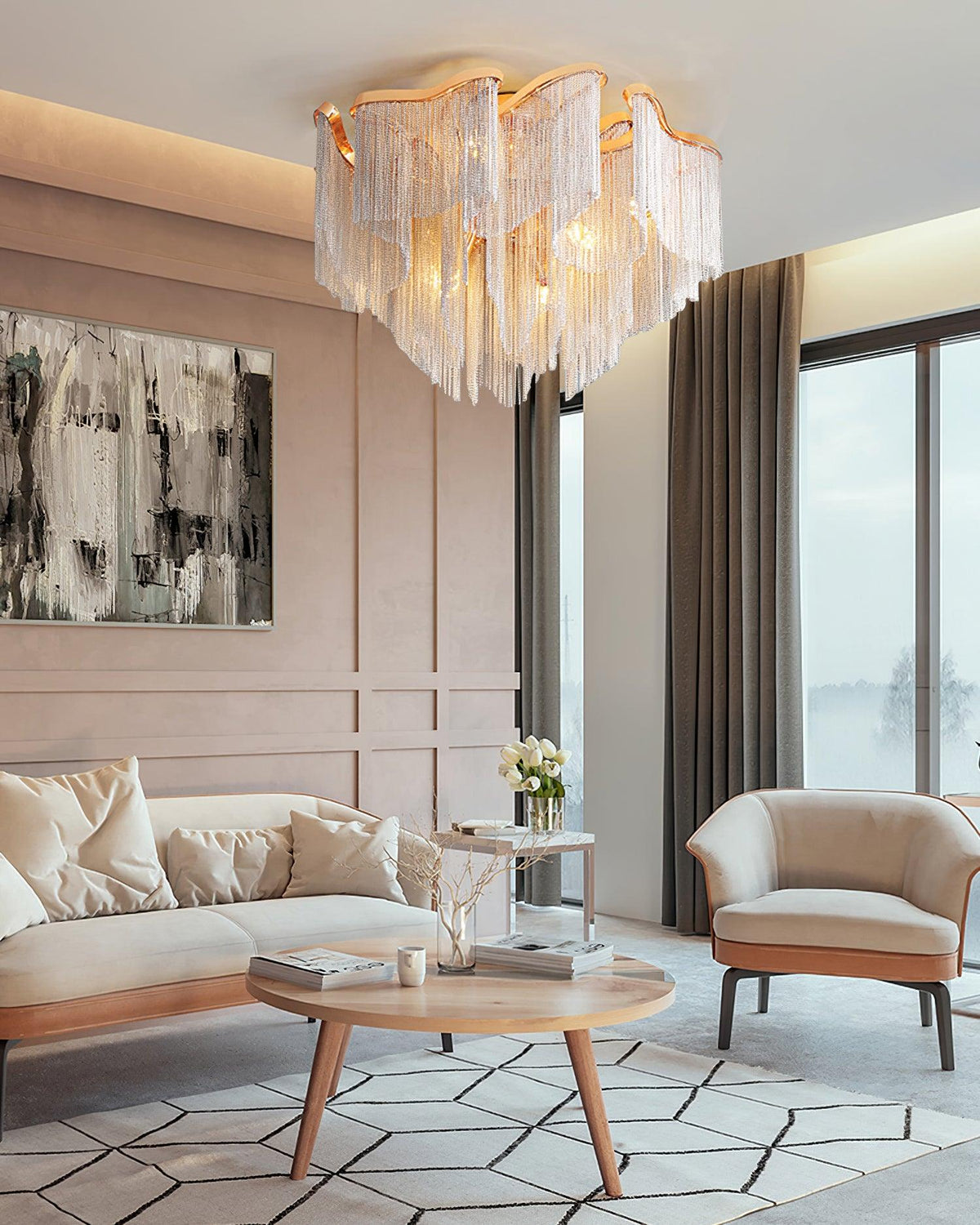 Mevrin Moderne plafondlamp met Tassel Art