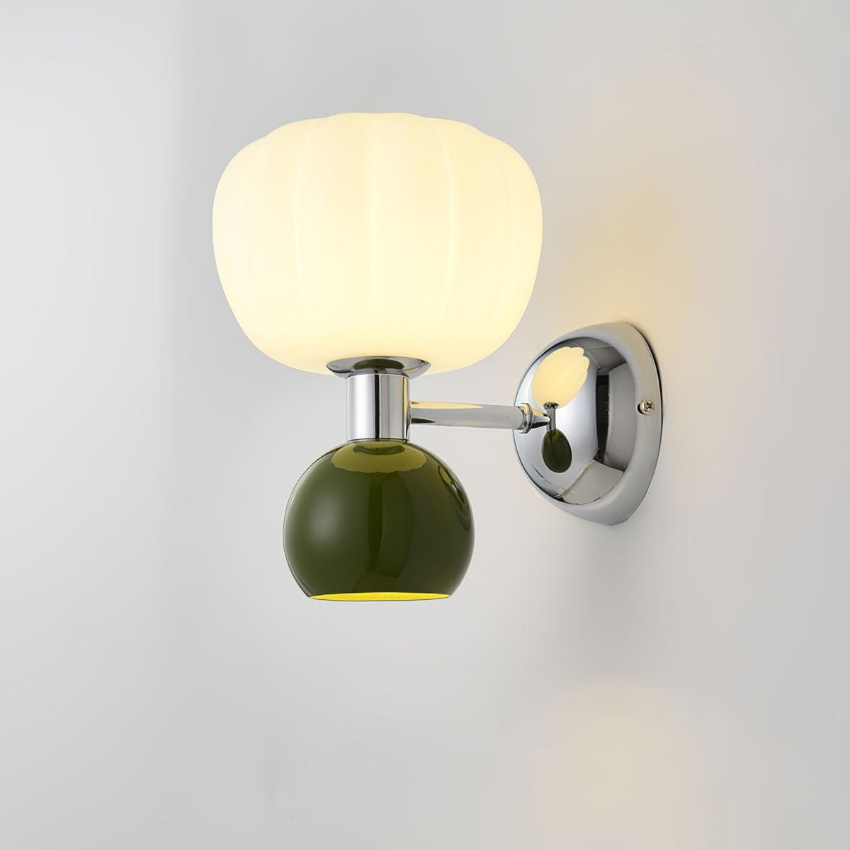 Jorvin Noordse kunstzinnige wandlamp van crèmekleurige kunststof