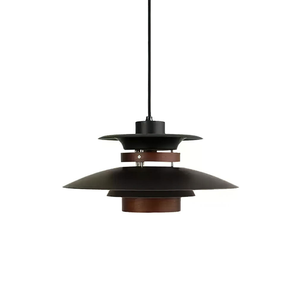 Sylelenne hanglamp van hout en staal