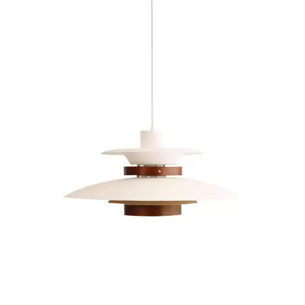 Sylelenne hanglamp van hout en staal