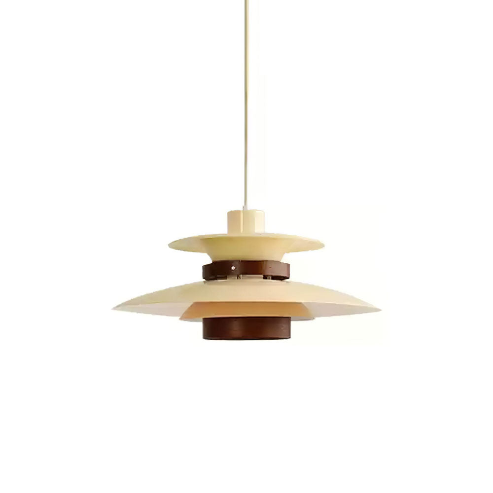 Sylelenne hanglamp van hout en staal