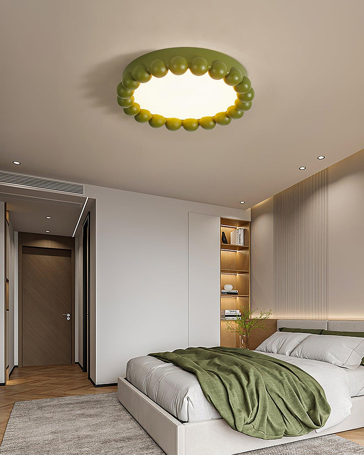 Zevian plafondlamp met hars en bubbels, rond, speels en zacht
