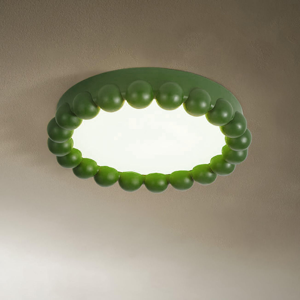 Zevian plafondlamp met hars en bubbels, rond, speels en zacht