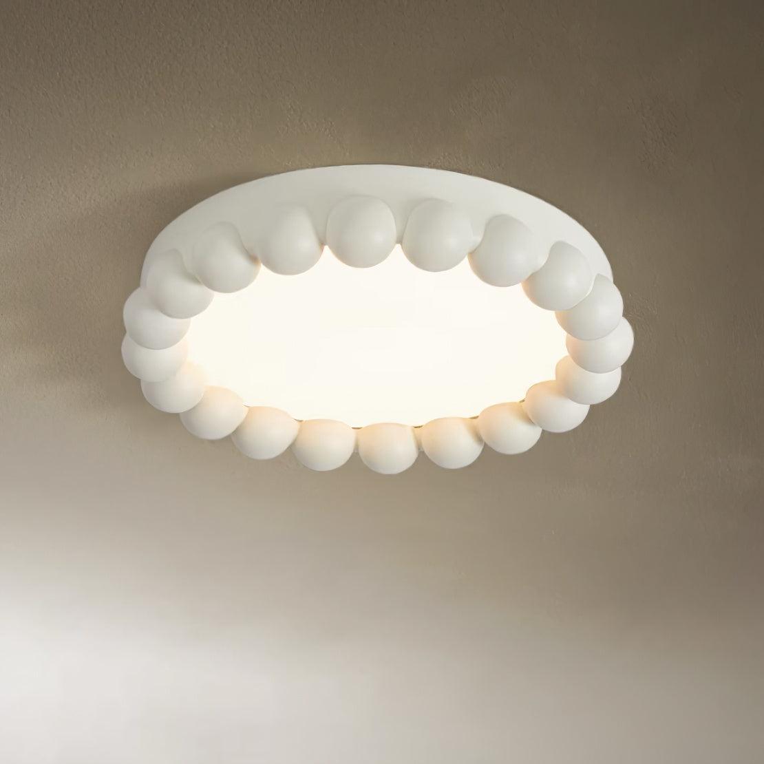 Zevian plafondlamp met hars en bubbels, rond, speels en zacht