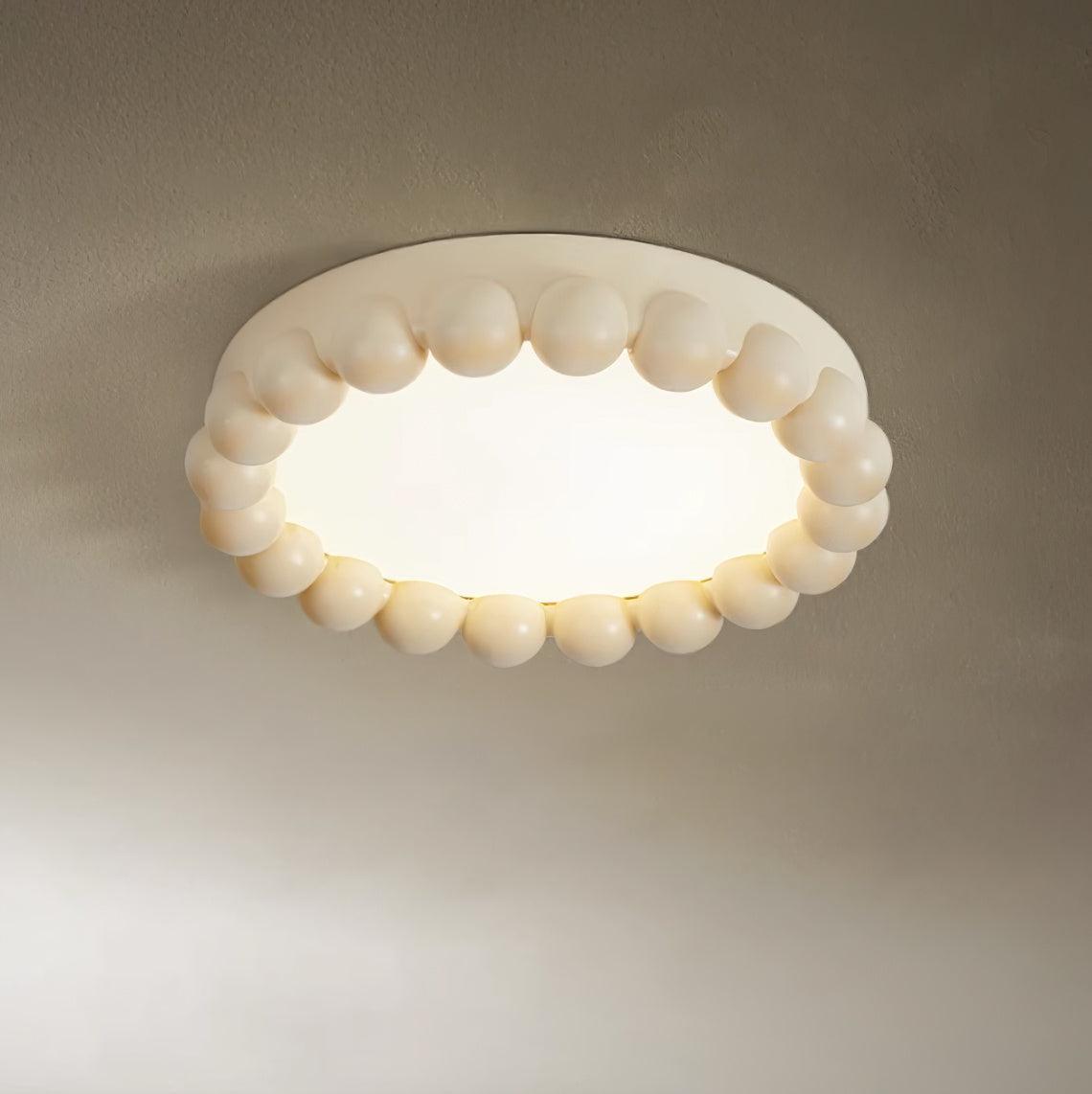 Zevian plafondlamp met hars en bubbels, rond, speels en zacht