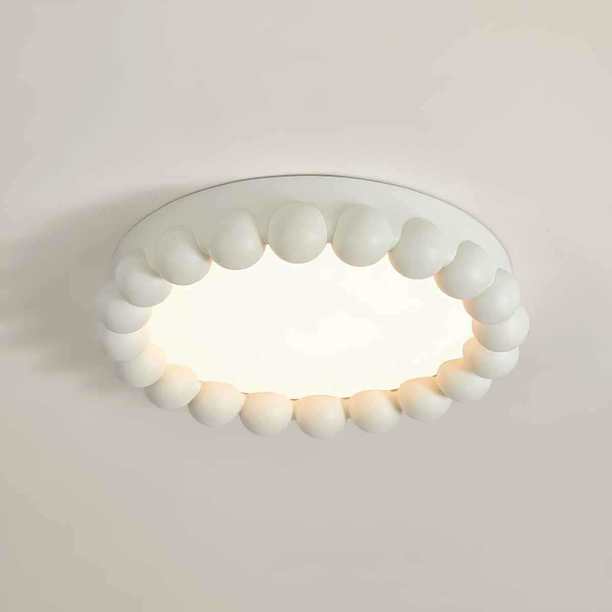 Zevian plafondlamp met hars en bubbels, rond, speels en zacht