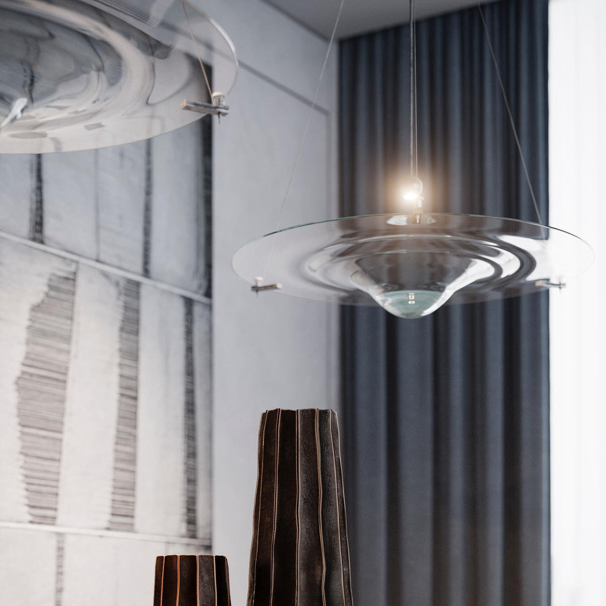 Aurivine hanglamp van messing met minimalistisch ontwerp