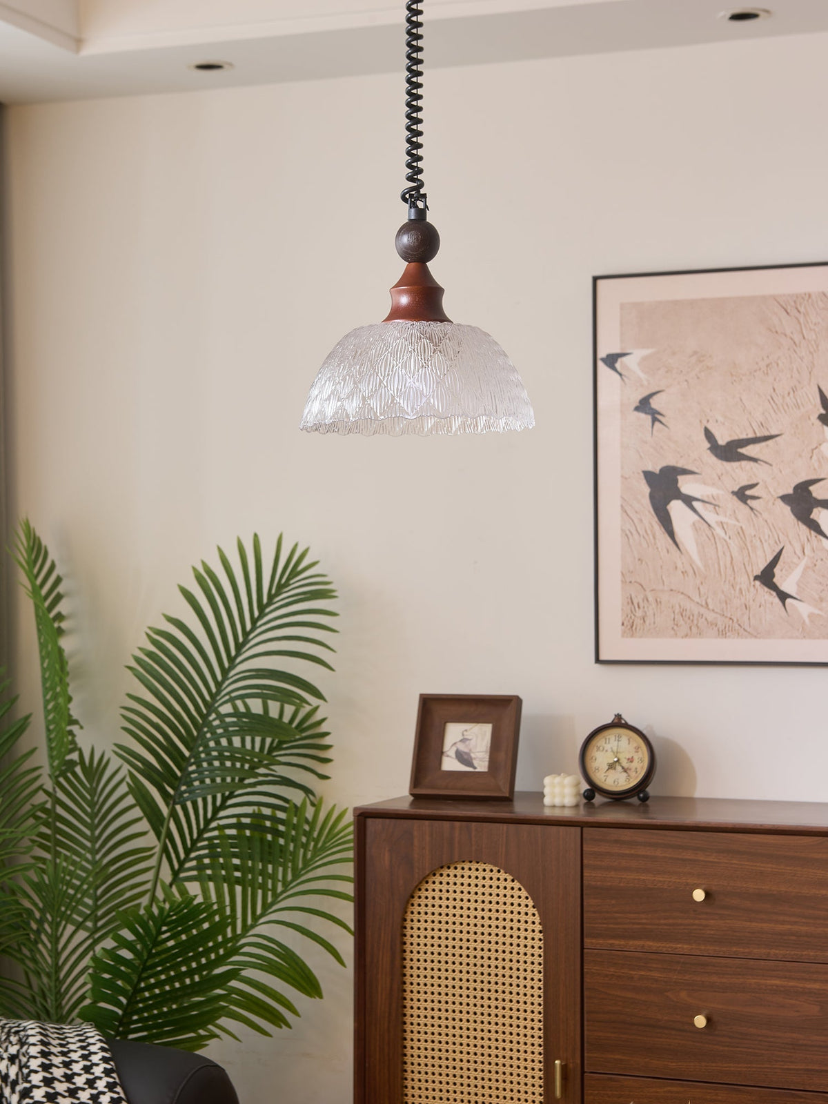 Nydoreth elegantie Vintage Art Houten hanglamp