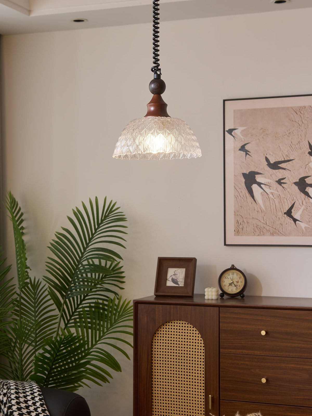 Nydoreth elegantie Vintage Art Houten hanglamp