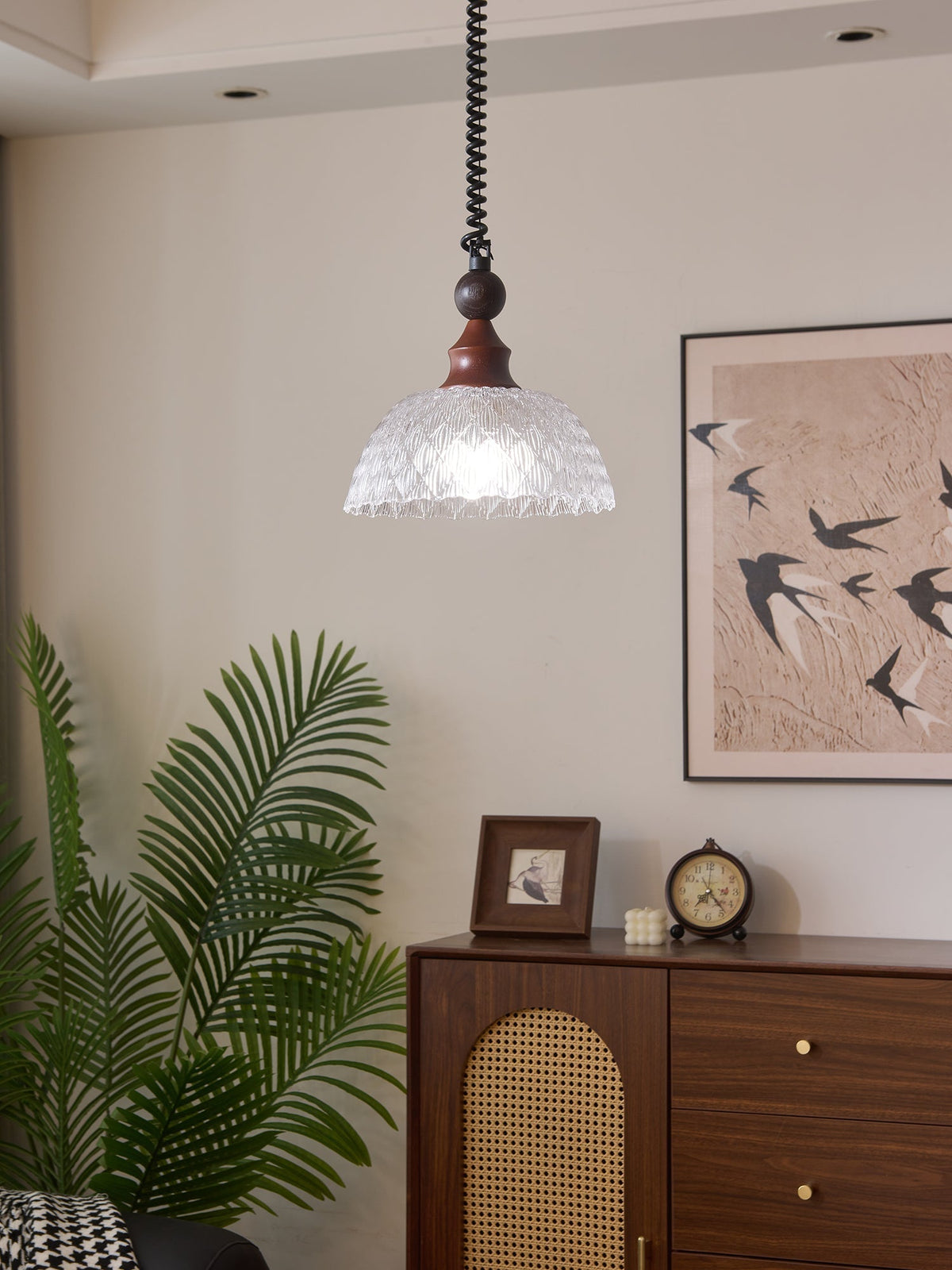 Nydoreth elegantie Vintage Art Houten hanglamp