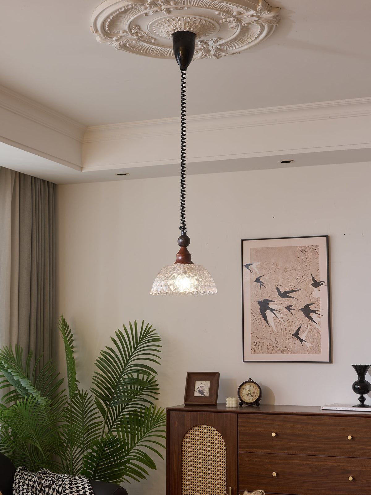 Nydoreth elegantie Vintage Art Houten hanglamp