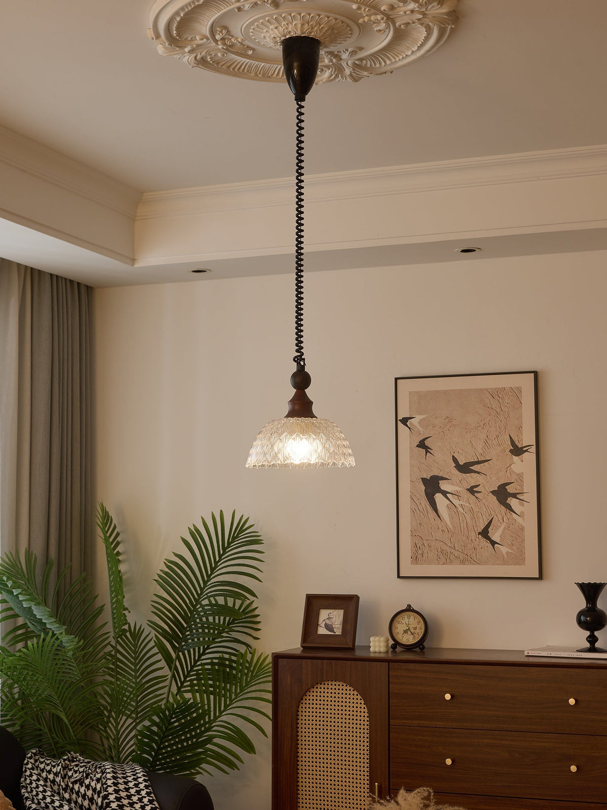 Nydoreth elegantie Vintage Art Houten hanglamp