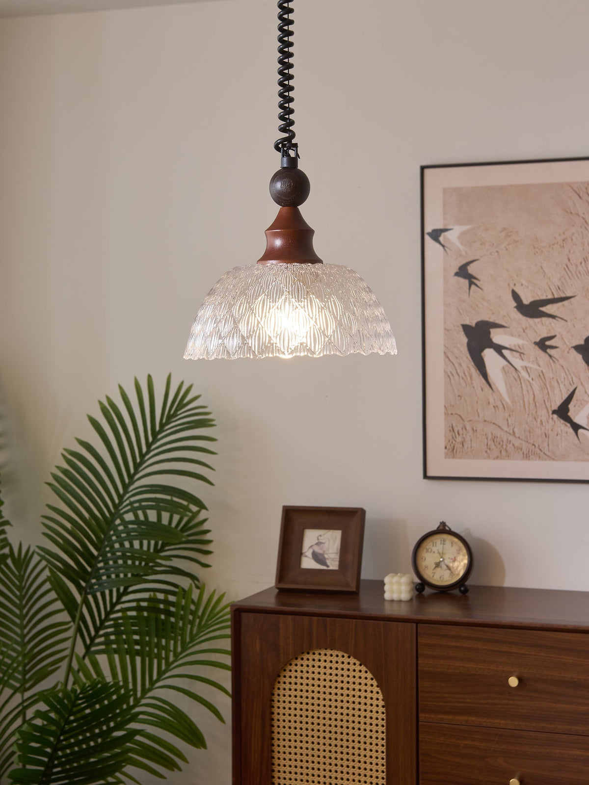 Nydoreth elegantie Vintage Art Houten hanglamp