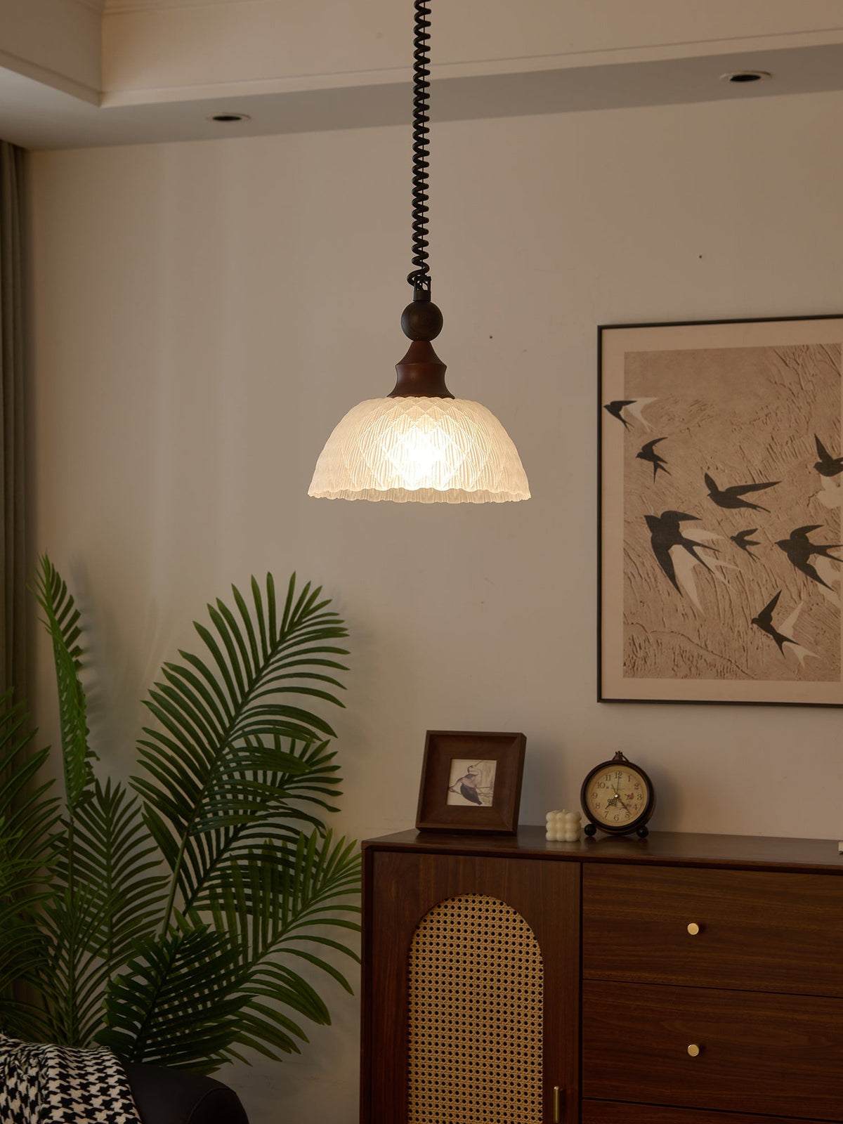 Nydoreth elegantie Vintage Art Houten hanglamp