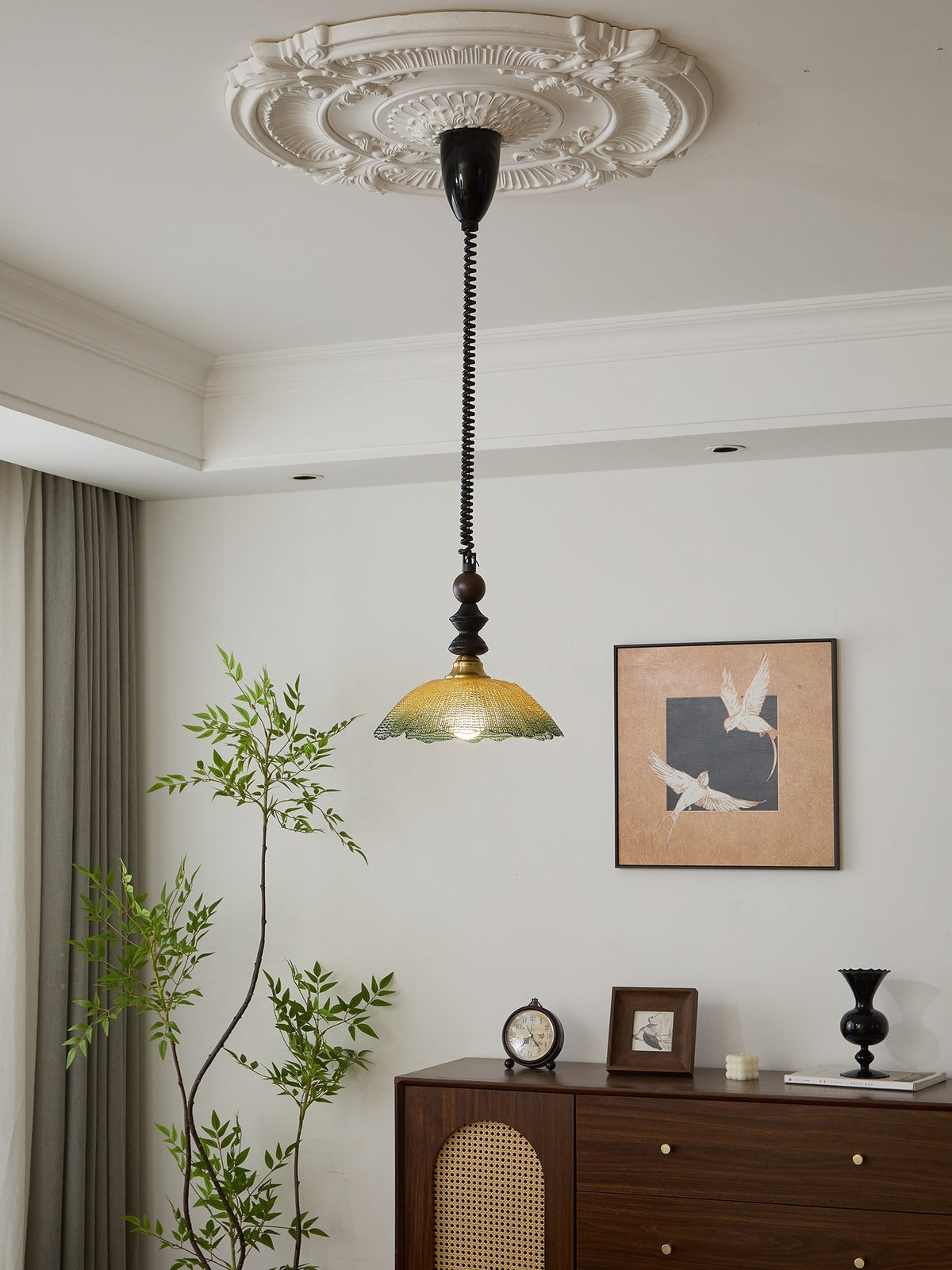 Nydoreth elegantie Vintage Art Houten hanglamp