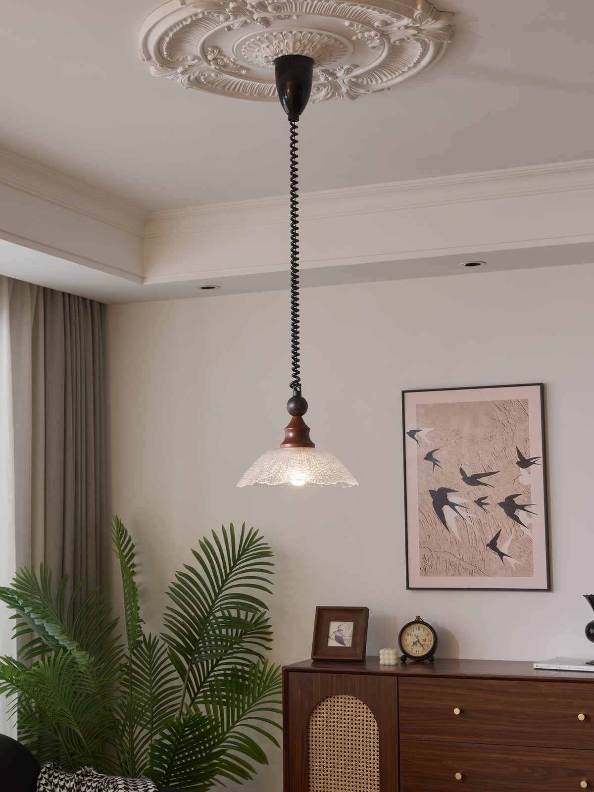 Nydoreth elegantie Vintage Art Houten hanglamp