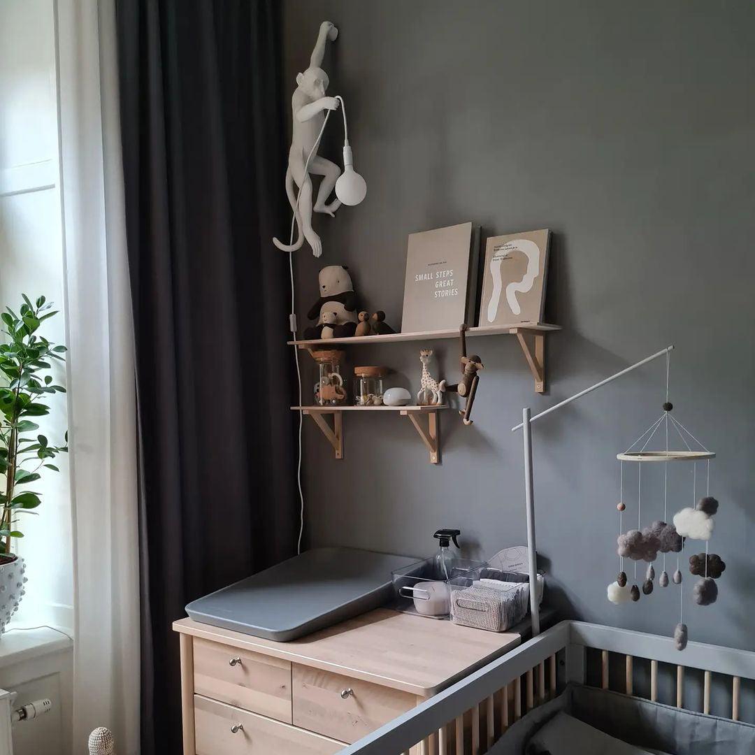 Bnx Art uniek Monkey hars wandlamp