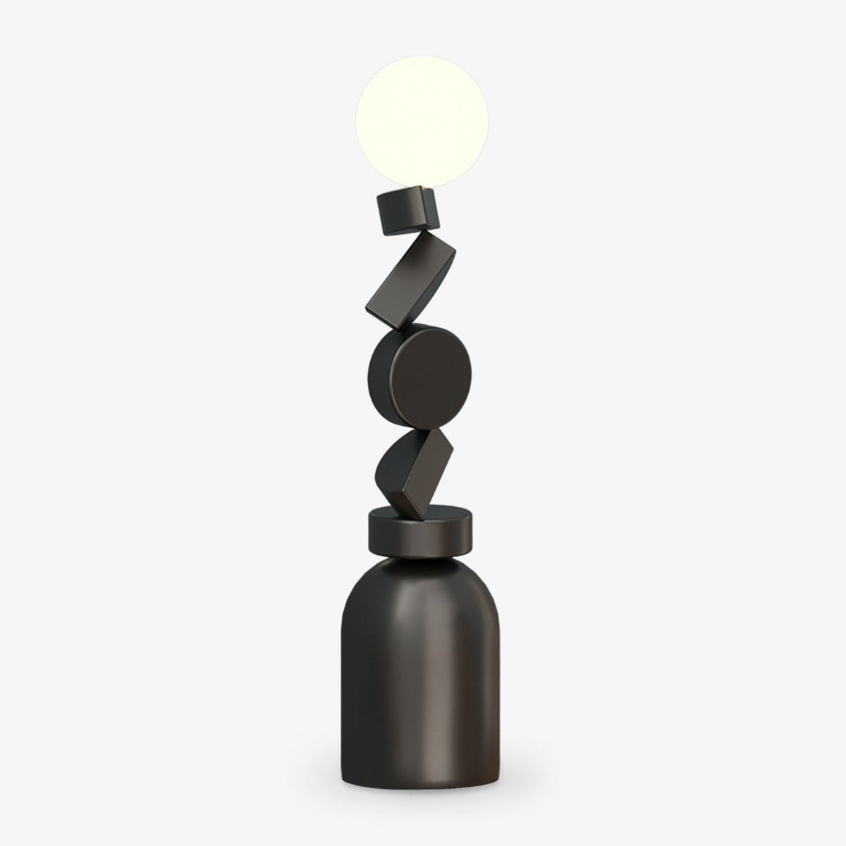 Calisine vloerlamp Monolith kubus zwart voetstuk