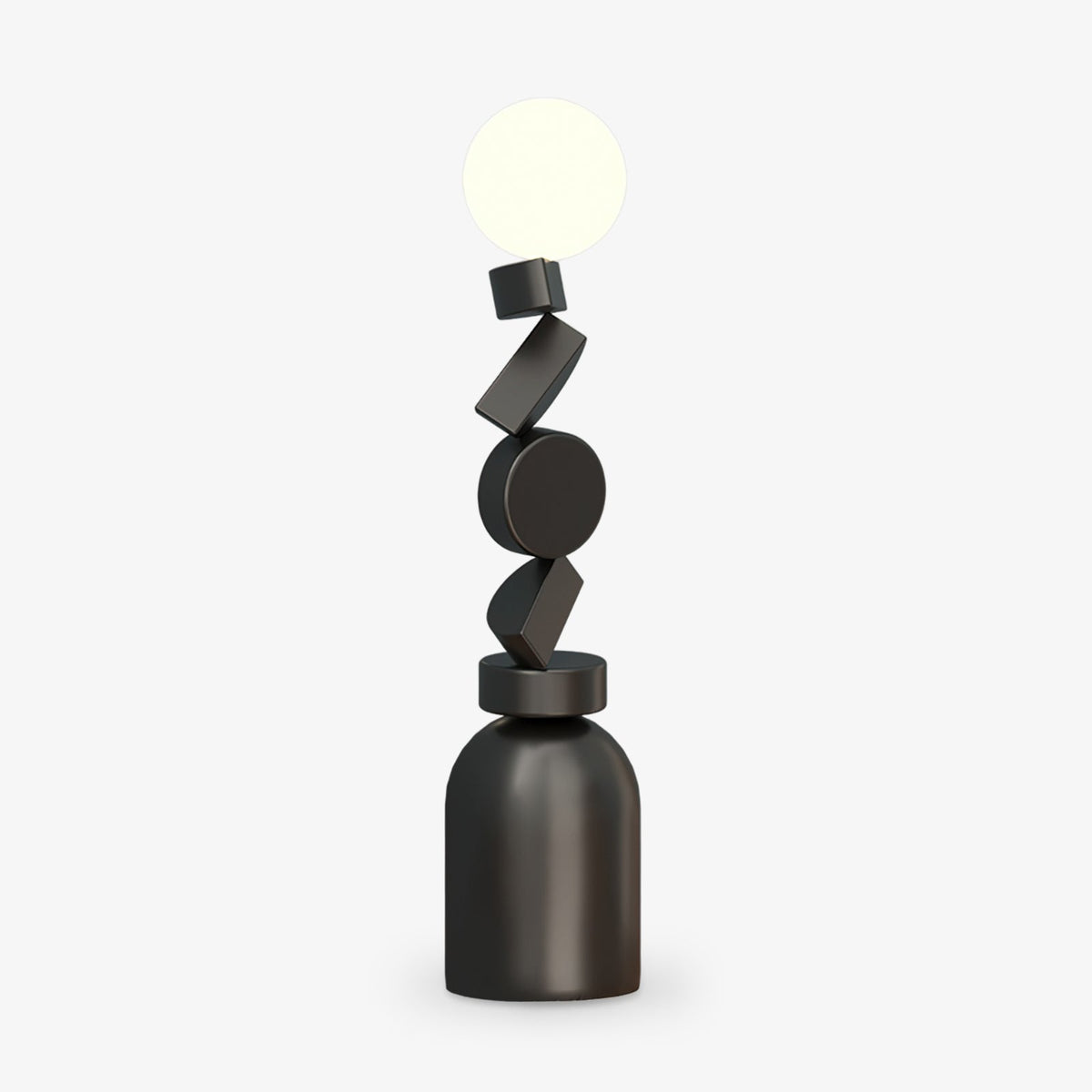 Calisine vloerlamp Monolith kubus zwart voetstuk