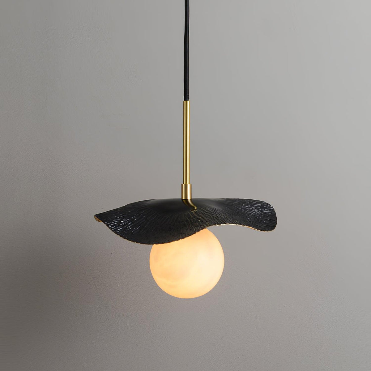 Talem hanglamp met albasten plafondkap