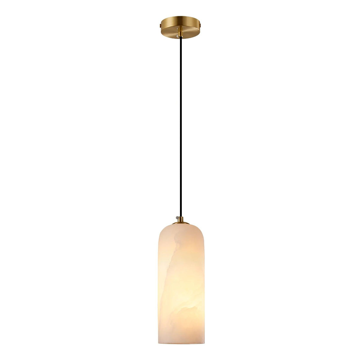 Nivenira cilindrische hanglamp van albast