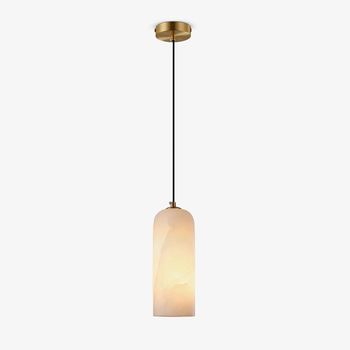 Nivenira cilindrische hanglamp van albast