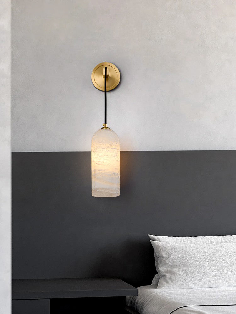 Haelion wandlamp met albasten lampenkap