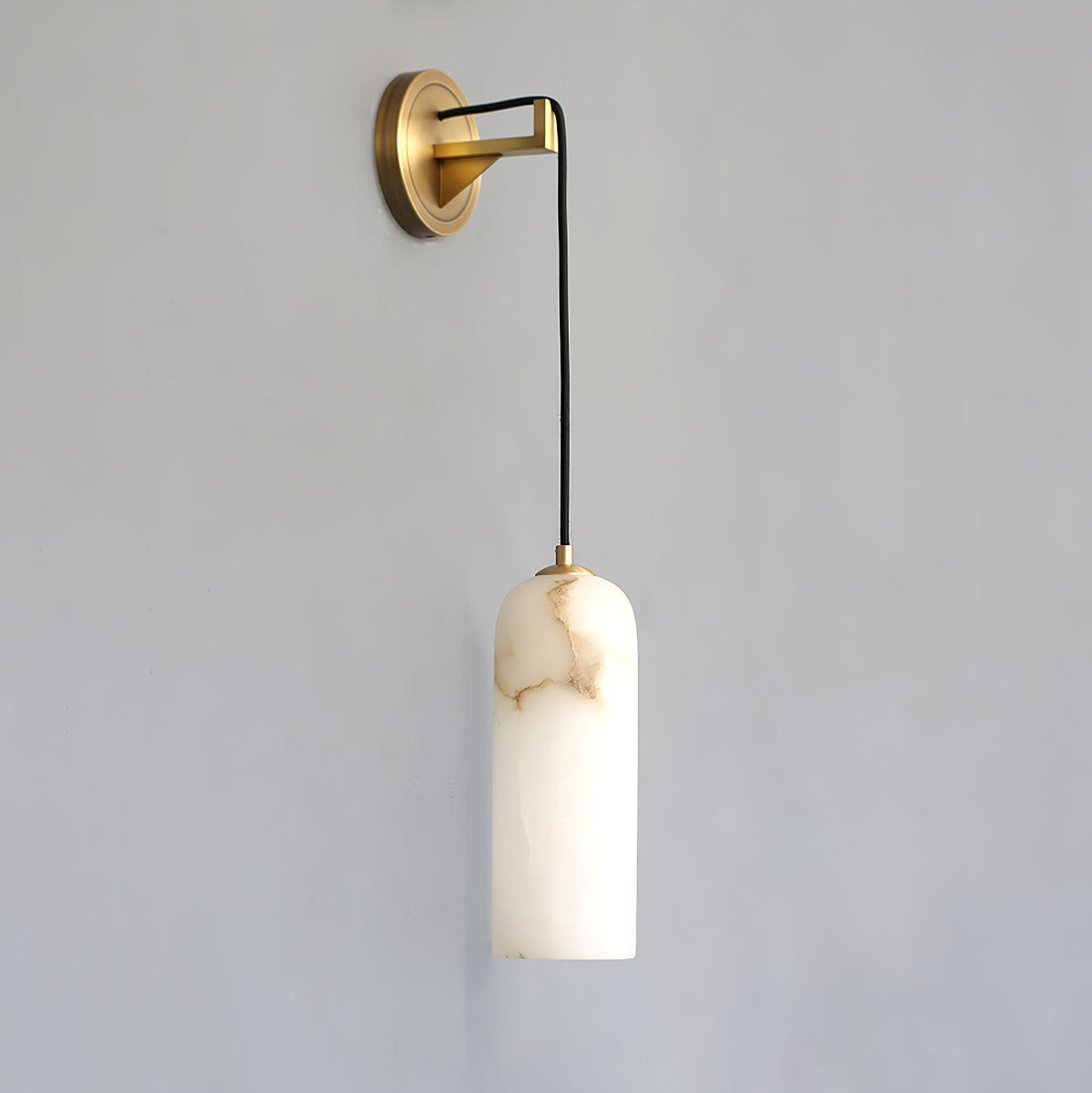 Haelion wandlamp met albasten lampenkap