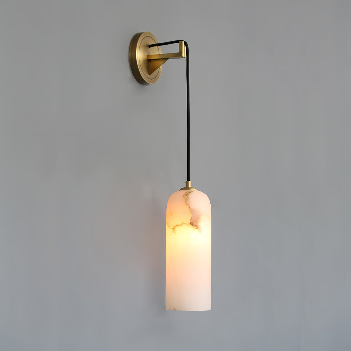 Haelion wandlamp met albasten lampenkap